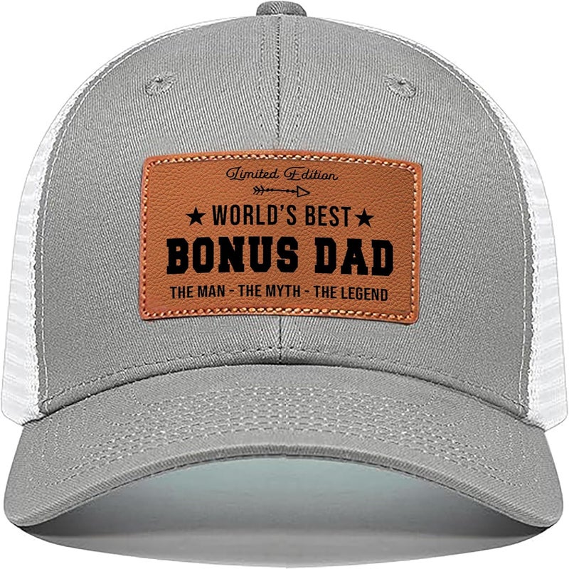 VIOZOFA Men's Hat Gifts - Men Cap Gifts for Christmas Father's Day Birthday Trucker Hat Leather Pattern Baseball Cap - Image 1